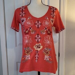 CAITE Fully Embroidered "Sedna" Tee Shirt